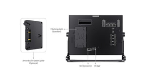 seetec atem156sco carry on broadcast monitor v mount battery plate