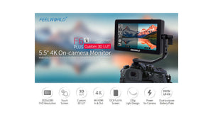 feelworld f6 plus on camera field monitor 4k input output