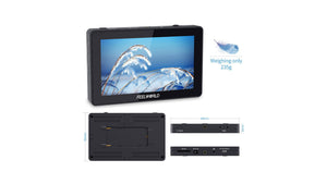 feelworld f6 plus on camera field monitor thin and light