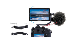 feelworld f6 plus on camera field monitor cold shoe mount