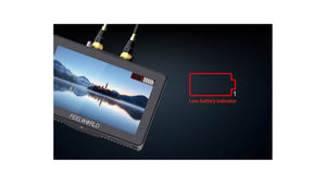 feelworld ft6 fr6 wireless video transmission battery level display