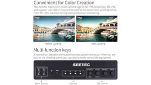 seetec lut215 post production broadcast monitor supports 3d lut