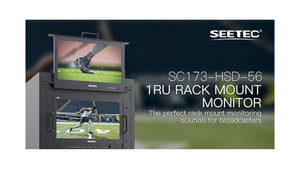 seetec sc173 hsd56 pullout 1ru rack mount monitor easy to mount in standard racks