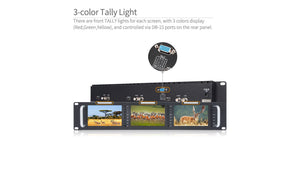 feelworld t51h hdmi rack mount monitor tally light