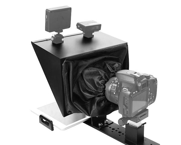 FEELWORLD TP13A WIDE ANGLE TELEPROMPTER SUPPORTS UP TO 11" SMARTPHONE/TABLET PROMPTING SMARTPHONE DSLR RECORDING APP REMOTE CONTROL