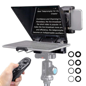 FEELWORLD TP2A PORTABLE 8" TELEPROMPTER SUPPORTS TABLET PROMPTING SMARTPHONE DSLR SHOOTING - Feelworld