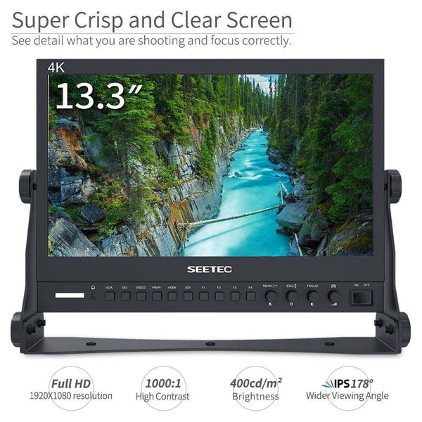 SEETEC P133-9HSD 13.3 INCH 1920X1080 BROADCAST DIRECTOR MONITOR WITH SDI 4K HDMI - Feelworld