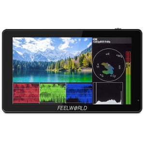 FEELWORLD LUT5 5.5 INCH 3000NIT TOUCHSCREEN DSLR CAMERA FIELD MONITOR F970 POWER AND INSTALL KIT - Feelworld