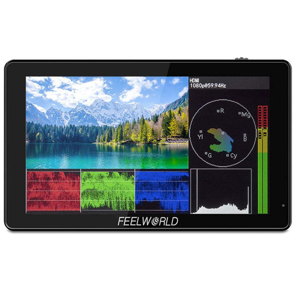 FEELWORLD LUT5 5.5 INCH 3000NIT TOUCHSCREEN DSLR CAMERA FIELD MONITOR F970 POWER AND INSTALL KIT - Feelworld