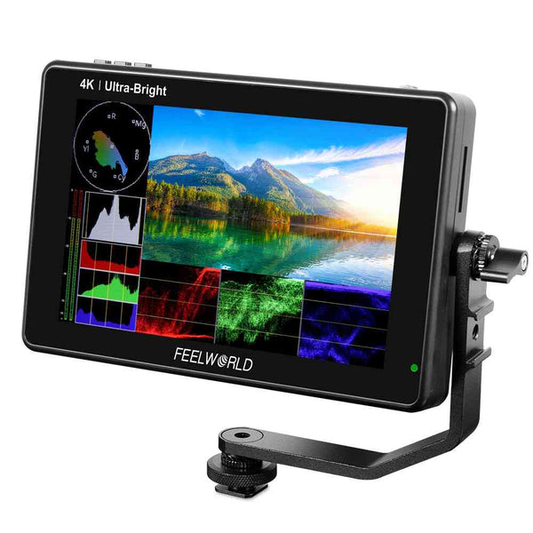 FEELWORLD LUT7S PRO 7 INCH 2200NITS DSLR CAMERA FIELD MONITOR 3D LUT TOUCH 4K HDMI 3G-SDI F970 KIT - Feelworld
