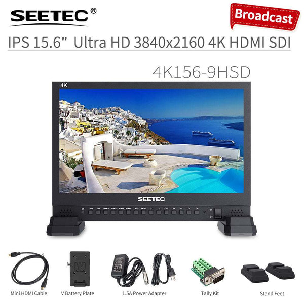 SEETEC 4K156-9HSD 15.6 INCH 4K 3840X2160 DIRECTOR BROADCAST MONITOR SDI 4 HDMI INPUT QUAD DISPLAY - Feelworld