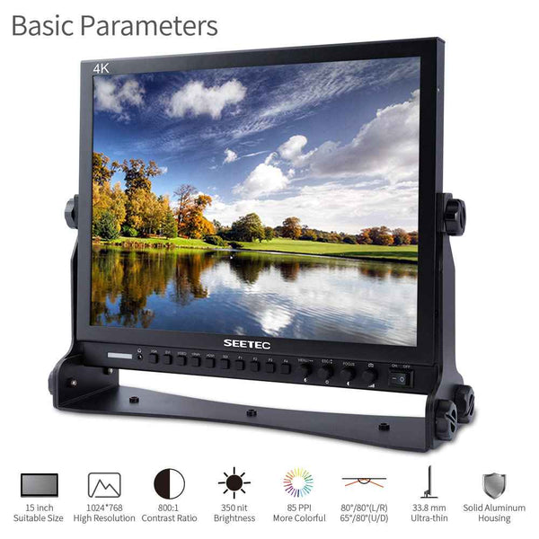 SEETEC P150-3HSD 15 INCH 1024X768 BROADCAST DIRECTOR MONITOR WITH PEAKING FOCUS ASSIST 3G SDI HDMI - Feelworld