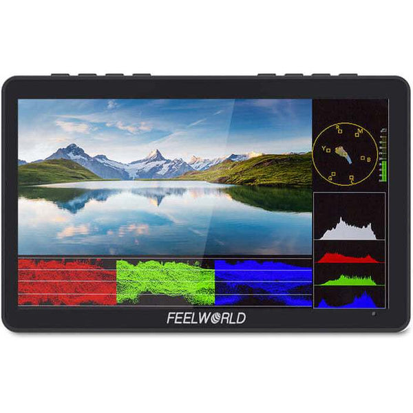 FEELWORLD F5 PRO V4 5.5 INCH TOUCHSCREEN DSLR CAMERA FIELD MONITOR LUT WAVEFORM EXTERNAL KIT LIGHT - Feelworld