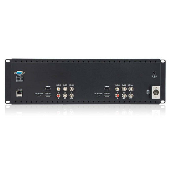 FEELWORLD D71 DUAL 7 INCH 3RU BROADCAST SDI RACK MOUNT MONITOR IPS 3G SDI HDMI AV INPUT AND OUTPUT - Feelworld