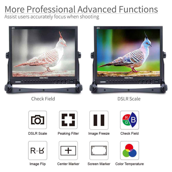SEETEC P150-3HSD 15 INCH 1024X768 BROADCAST DIRECTOR MONITOR WITH PEAKING FOCUS ASSIST 3G SDI HDMI - Feelworld