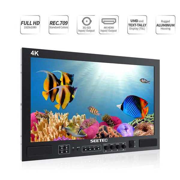 SEETEC FS173-S4K 17.3 INCH 1920X1080 BROADCAST DIRECTOR MONITOR UMD TEXT TALLY DISPLAY SDI HDMI - Feelworld