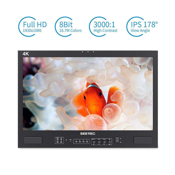 SEETEC FS215-S4K 17.3 INCH 1920X1080 BROADCAST DIRECTOR MONITOR UMD TEXT TALLY DISPLAY SDI HDMI - Feelworld