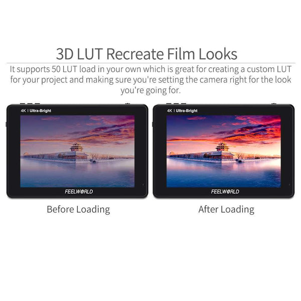 FEELWORLD LUT7 7 INCH ULTRA BRIGHT 2200NIT TOUCH SCREEN CAMERA DSLR FIELD MONITOR WITH 3D LUT - Feelworld