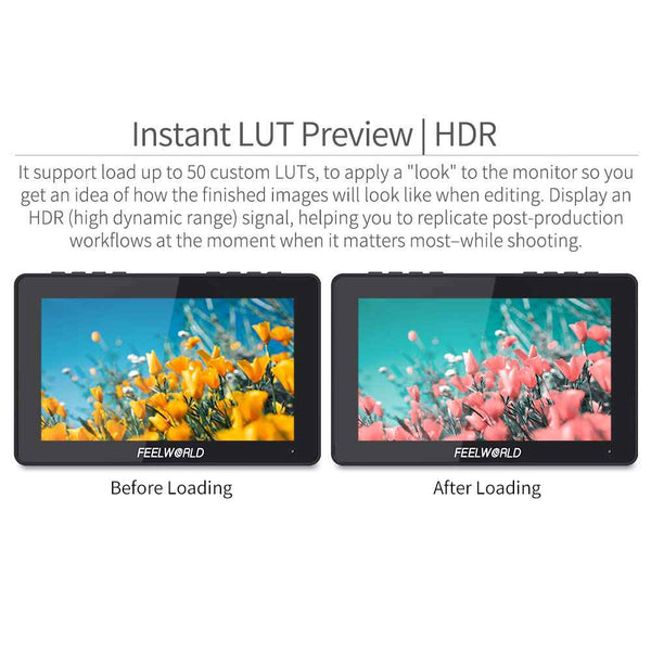 FEELWORLD LUT7 PRO 7 INCH 2200NITS DSLR CAMERA FIELD MONITOR LUT TOUCH F970 EXTERNAL KIT HDMI - Feelworld