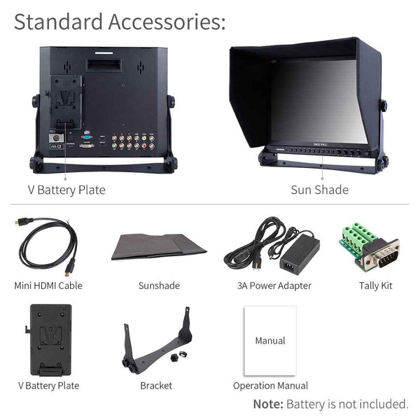 SEETEC P150-3HSD 15 INCH 1024X768 BROADCAST DIRECTOR MONITOR WITH PEAKING FOCUS ASSIST 3G SDI HDMI - Feelworld