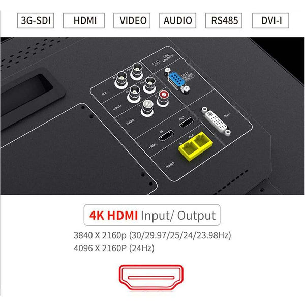 SEETEC FS173-S4K 17.3 INCH 1920X1080 BROADCAST DIRECTOR MONITOR UMD TEXT TALLY DISPLAY SDI HDMI - Feelworld