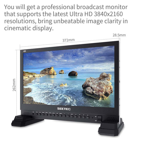 SEETEC 4K156-9HSD 15.6 INCH 4K 3840X2160 DIRECTOR BROADCAST MONITOR SDI 4 HDMI INPUT QUAD DISPLAY - Feelworld