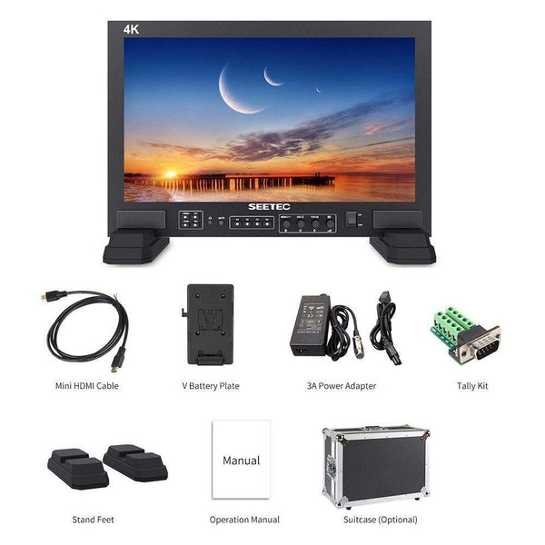 SEETEC FS173-S4K 17.3 INCH 1920X1080 BROADCAST DIRECTOR MONITOR UMD TEXT TALLY DISPLAY SDI HDMI - Feelworld