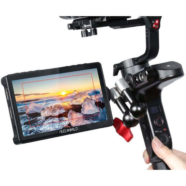 FEELWORLD F5 PRO V4 5.5 INCH TOUCHSCREEN DSLR CAMERA FIELD MONITOR LUT WAVEFORM EXTERNAL KIT LIGHT - Feelworld