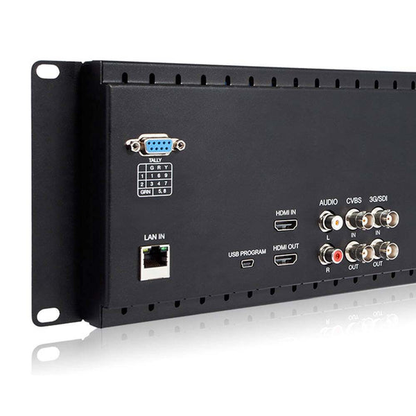FEELWORLD D71 DUAL 7 INCH 3RU BROADCAST SDI RACK MOUNT MONITOR IPS 3G SDI HDMI AV INPUT AND OUTPUT - Feelworld