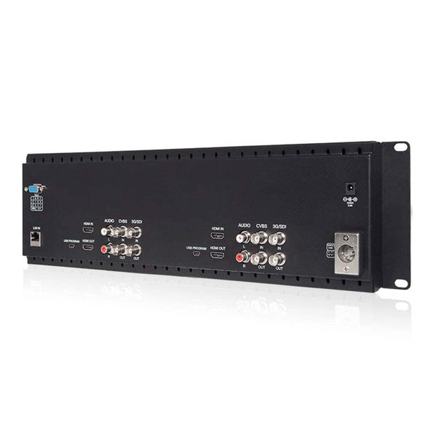 FEELWORLD D71 DUAL 7 INCH 3RU BROADCAST SDI RACK MOUNT MONITOR IPS 3G SDI HDMI AV INPUT AND OUTPUT - Feelworld