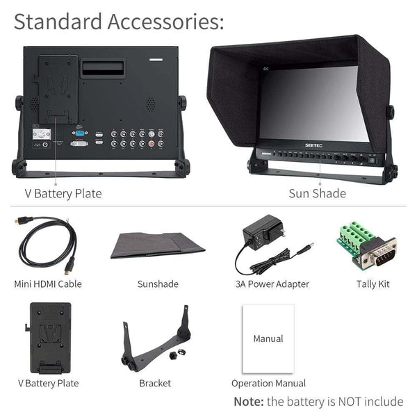 SEETEC P133-9HSD 13.3 INCH 1920X1080 BROADCAST DIRECTOR MONITOR WITH SDI 4K HDMI - Feelworld