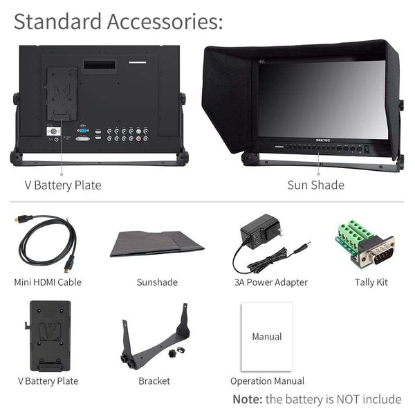 SEETEC P173-9HSD 17.3 INCH 1920X1080 BROADCAST DIRECTOR MONITOR WITH SDI 4K HDMI - Feelworld
