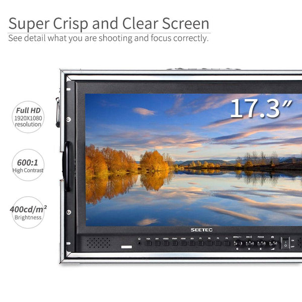 SEETEC P173-9HSD-CO 17.3 INCH 1920X1080 BROADCAST DIRECTOR MONITOR CARRY ON WITH SDI HDMI IN OUT - Feelworld