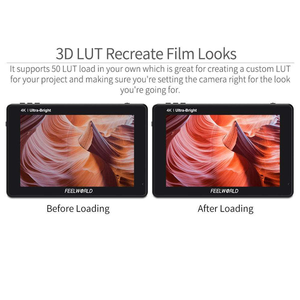 FEELWORLD LUT7S SDI 7 INCH 2200NIT ULTRA BRIGHT TOUCHSCREEN DSLR CAMERA FIELD MONITOR WITH WAVEFORM - Feelworld