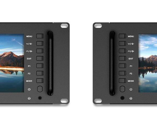 FEELWORLD D71 PLUS-H DUAL 7" 3RU RACK MOUNT MONITOR 4K HDMI 1920X1200 IPS