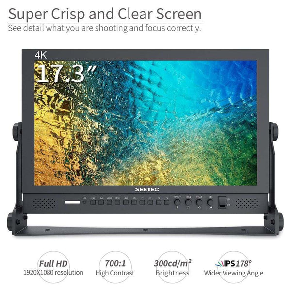 SEETEC P173-9HSD 17.3 INCH 1920X1080 BROADCAST DIRECTOR MONITOR WITH SDI 4K HDMI - Feelworld