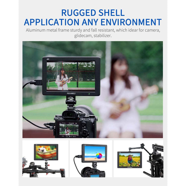 FEELWORLD T7 PLUS 7 INCH 3D LUT DSLR CAMERA FIELD MONITOR WITH WAVEFORM 4K HDMI ALUMINUM HOUSING - Feelworld
