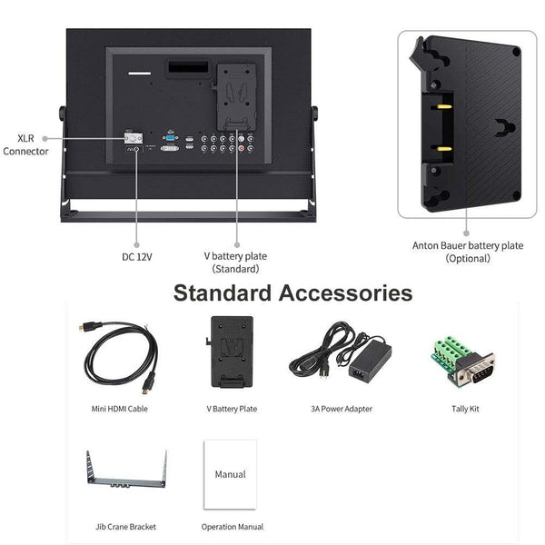 SEETEC P215-9HSD-192 21.5 INCH 1920×1080 DIRECTOR BROADCAST MONITOR 3G SDI 4K HDMI - Feelworld