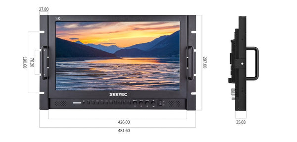 SEETEC P173-9HSD-RM 17.3 INCH 1920X1080 RACKMOUNT BROADCAST MONITOR WITH SDI 4K HDMI