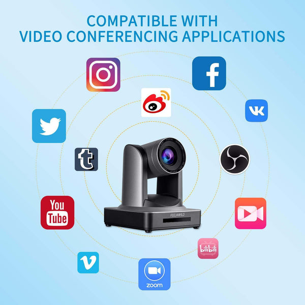 FEELWORLD POE20X SIMULTANEOUS 3G-SDI HDMI IP LIVE STREAMING PTZ CAMERA WITH 20X ZOOM POE SUPPORTED - Feelworld