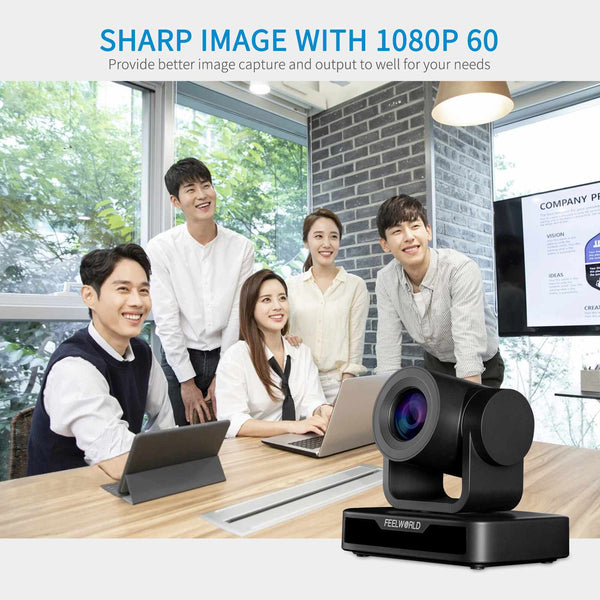 FEELWORLD USB10X VIDEO CONFERENCE USB PTZ CAMERA 10X OPTICAL ZOOM FULL HD 1080P FOR LIVE STREAMING - Feelworld