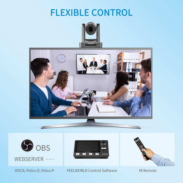FEELWORLD POE20X SIMULTANEOUS 3G-SDI HDMI IP LIVE STREAMING PTZ CAMERA WITH 20X ZOOM POE SUPPORTED - Feelworld