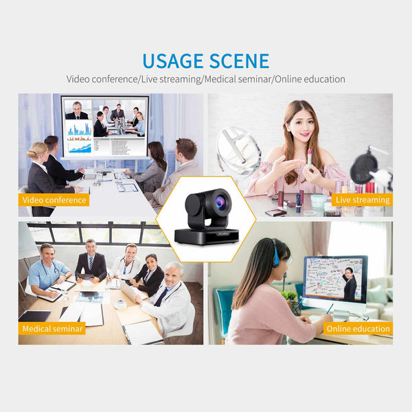 FEELWORLD USB10X VIDEO CONFERENCE USB PTZ CAMERA 10X OPTICAL ZOOM FULL HD 1080P FOR LIVE STREAMING - Feelworld