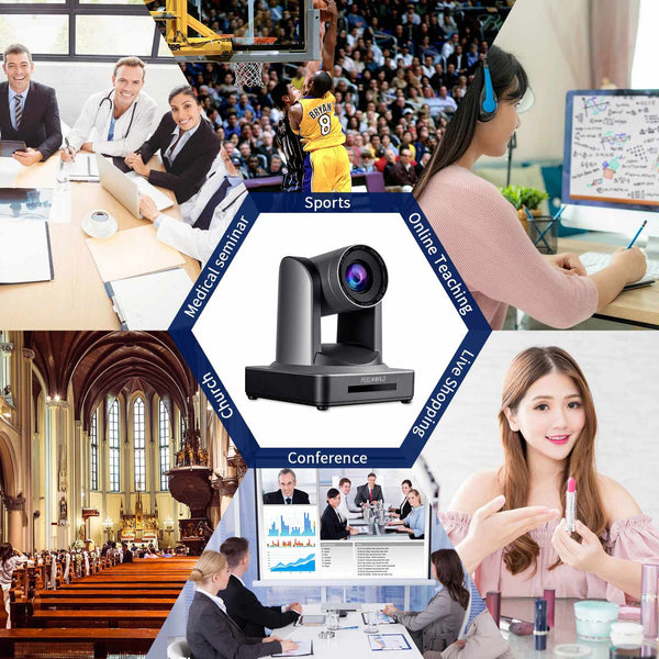 FEELWORLD NDI20X SIMULTANEOUS 3G-SDI HDMI NDI IP LIVE STREAMING PTZ CAMERA WITH 20X ZOOM SUPPORT POE - Feelworld