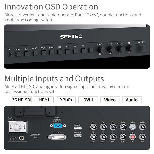 SEETEC P133-9HSD 13.3 INCH 1920X1080 BROADCAST DIRECTOR MONITOR WITH SDI 4K HDMI - Feelworld