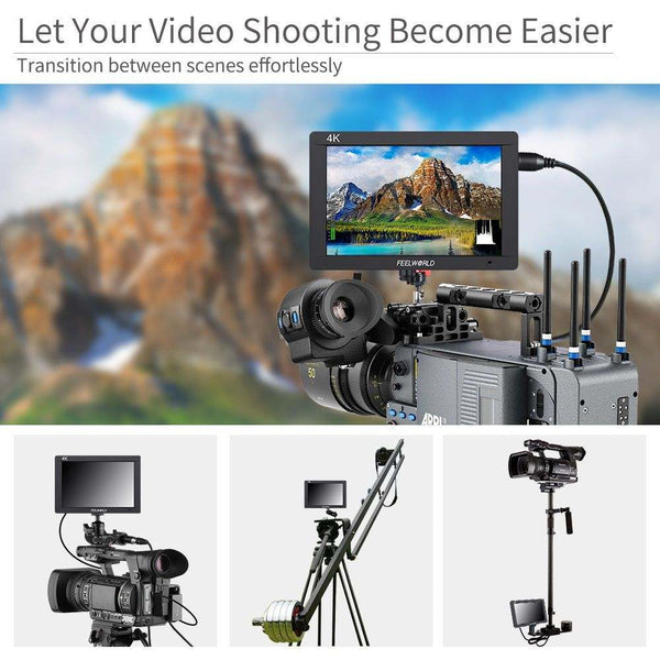 FEELWORLD FW703 7 INCH IPS 3G SDI DSLR CAMERA FIELD MONITOR FULL HD 1920X1200 4K HDMI VIDEO ASSIST - Feelworld