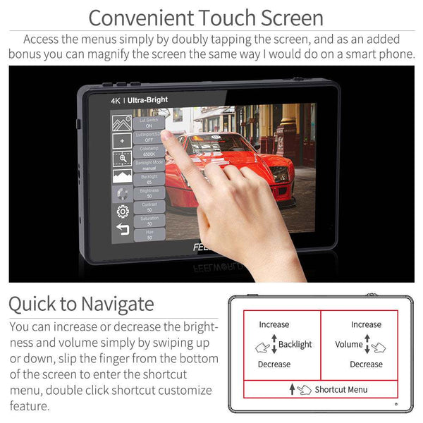 FEELWORLD LUT7S SDI 7 INCH 2200NIT ULTRA BRIGHT TOUCHSCREEN DSLR CAMERA FIELD MONITOR WITH WAVEFORM - Feelworld