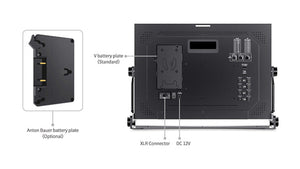 seetec atem173s broadcast monitor BATTERY PLATE AND DC POWER