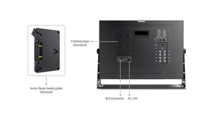 seetec atem215s broadcast monitor sdi battery plate and dc input