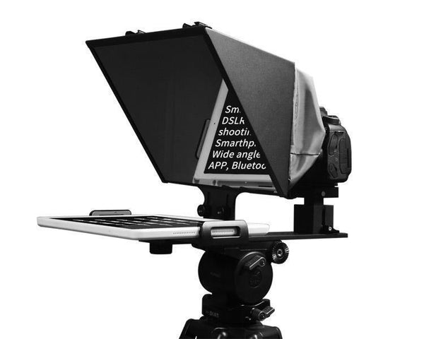FEELWORLD TP13A WIDE ANGLE TELEPROMPTER SUPPORTS UP TO 11" SMARTPHONE/TABLET PROMPTING SMARTPHONE DSLR RECORDING APP REMOTE CONTROL